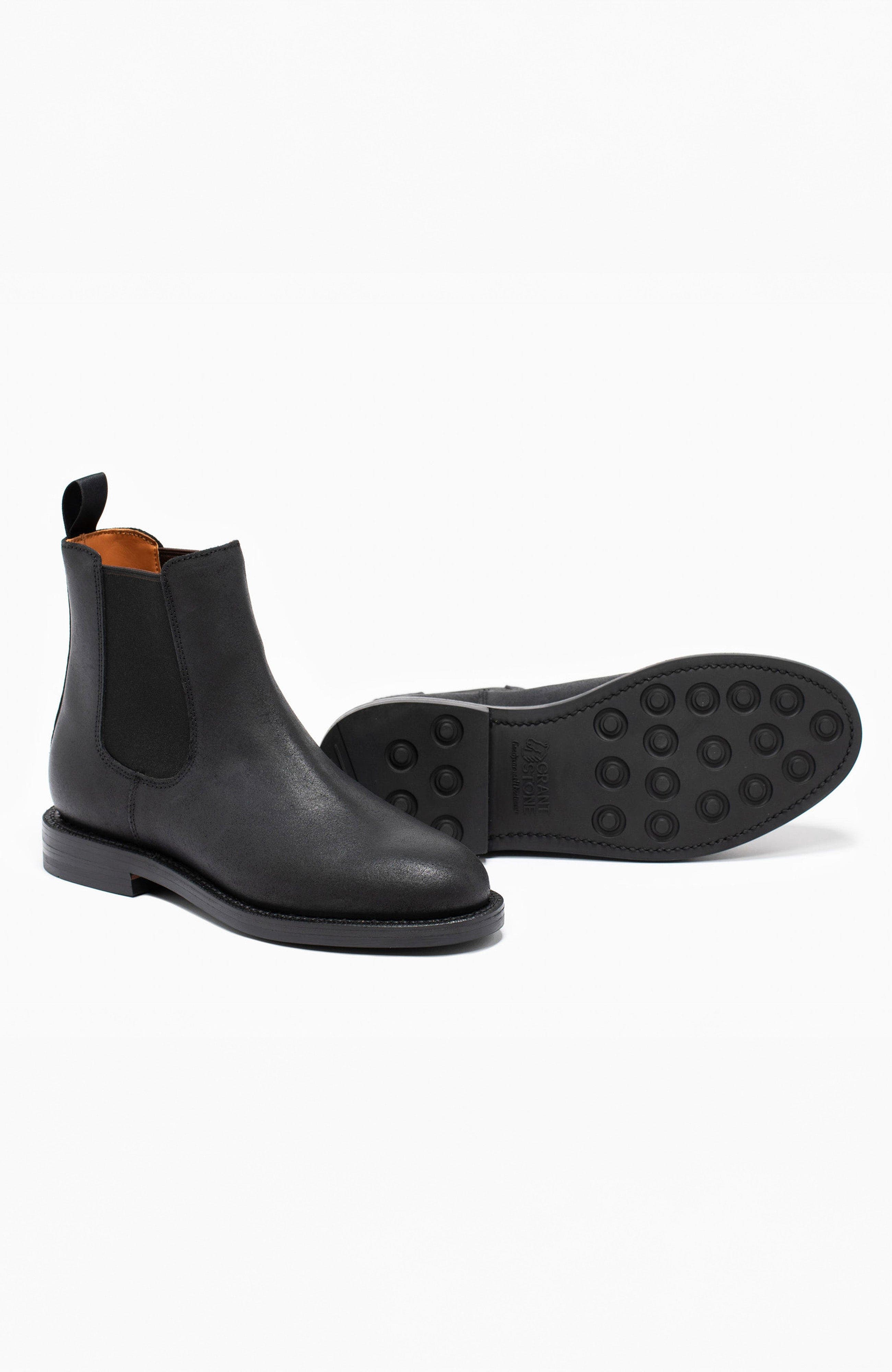 Grant Stone Josephine Boot, Alternate, color, Black Waxed Commander