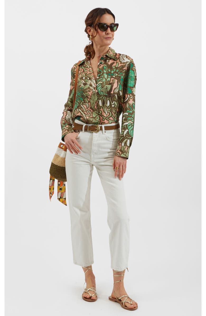 La DoubleJ Boy Shirt Anemone Pink Olive, Main, color, 