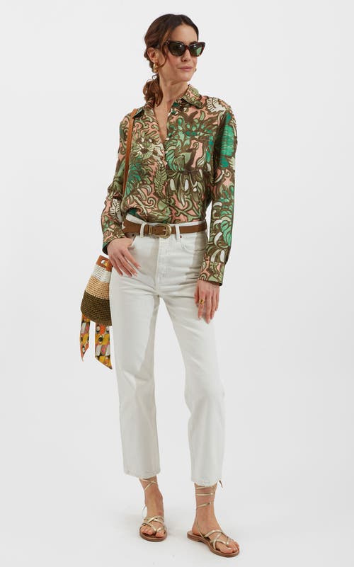LA DOUBLEJ LA DOUBLEJ BOY SHIRT ANEMONE PINK OLIVE