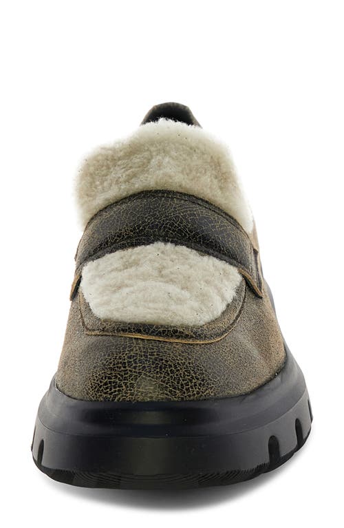 Voile Blanche Twilly Genuine Shearling Lug Sole Loafer In Green