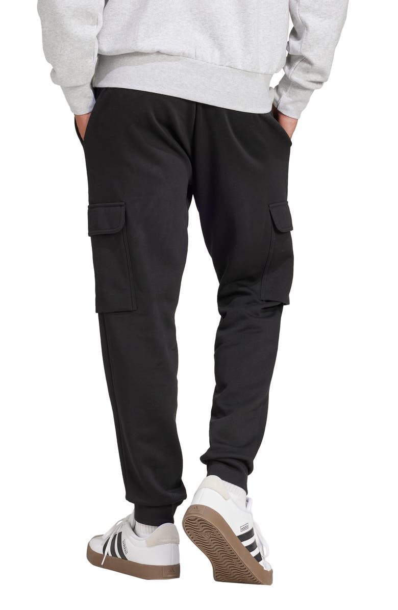 adidas Essentials Feelcozy Fleece Pants, Alternate, color, Black/White