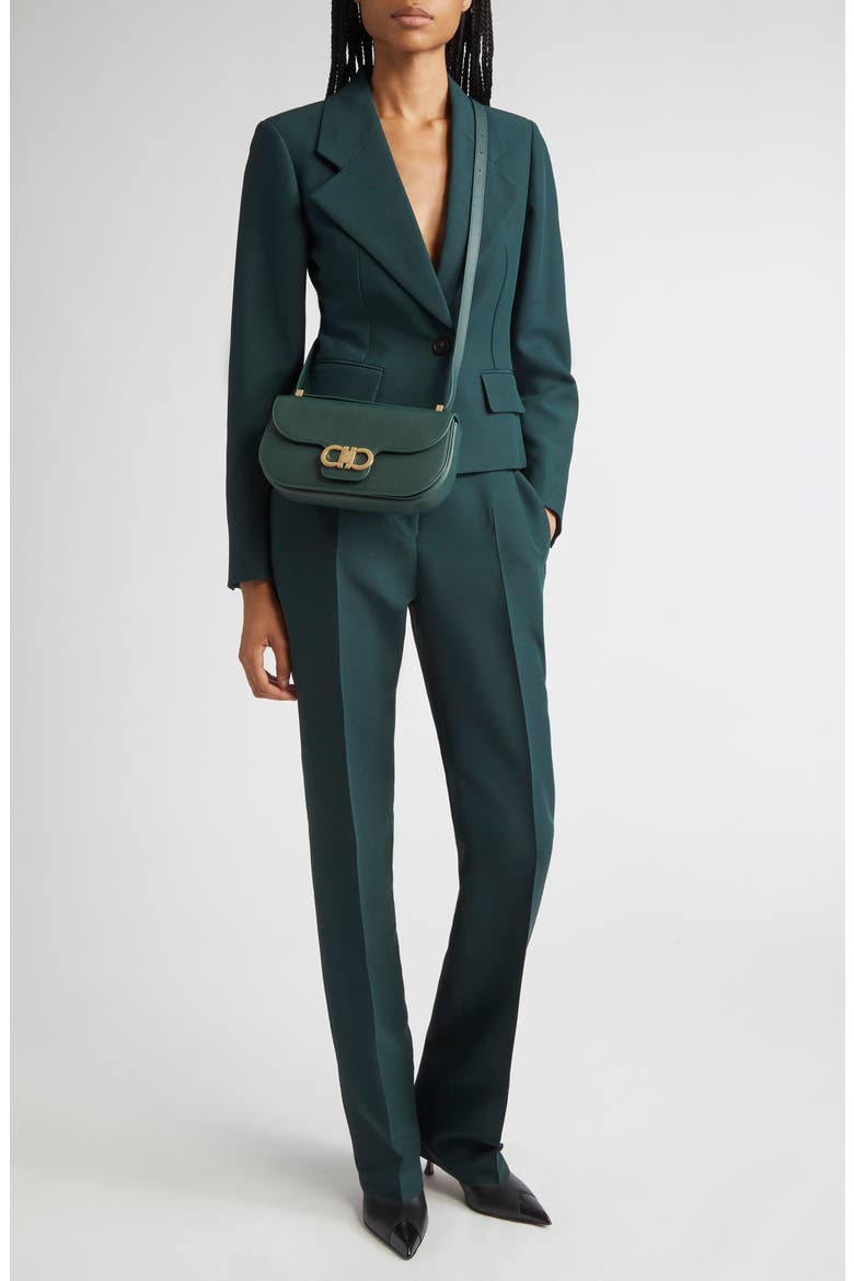 One-Button Crop Blazer, Alternate, color, MOSS