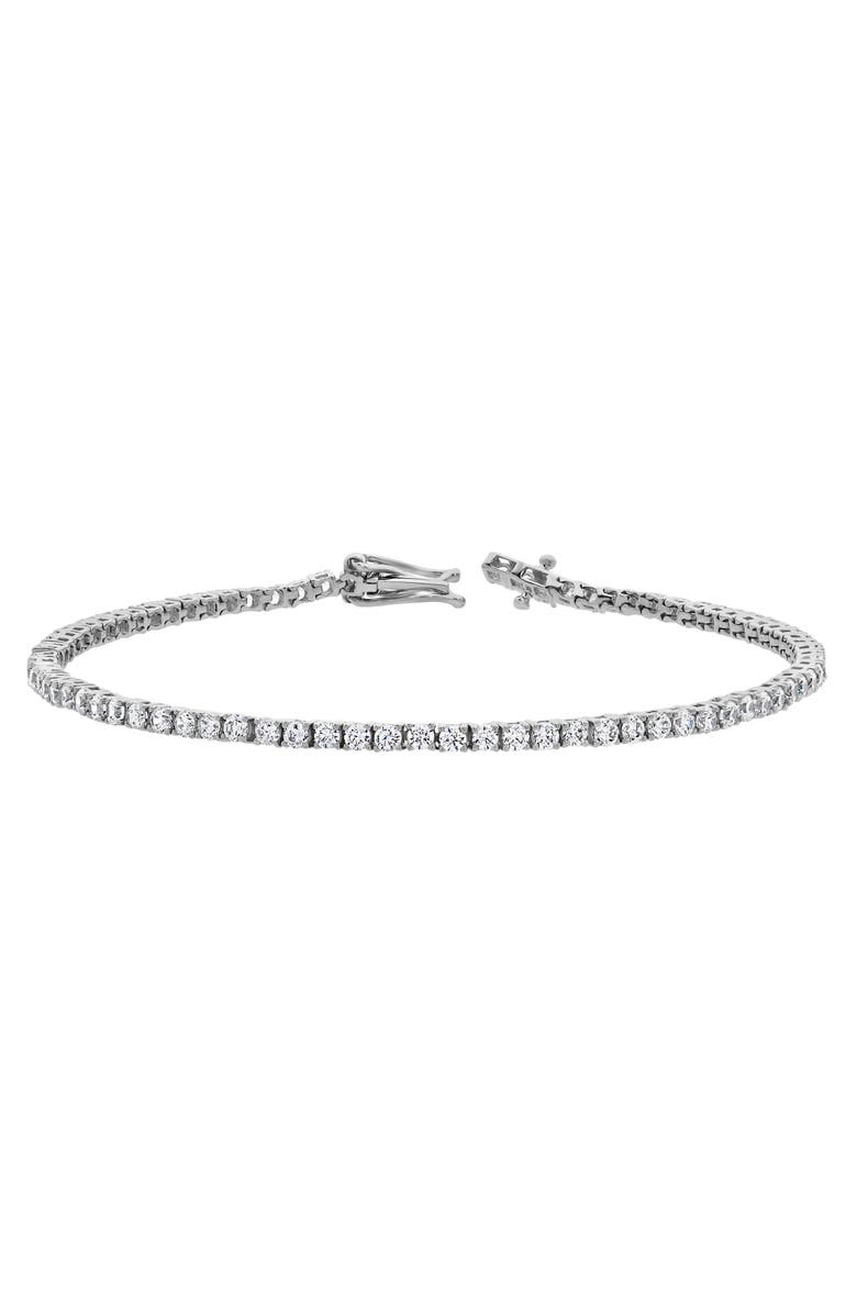 LuvMyJewelry Elodie 3 Ct 14K Gold Diamond Tennis Bracelet, Main, color, 14K White Gold
