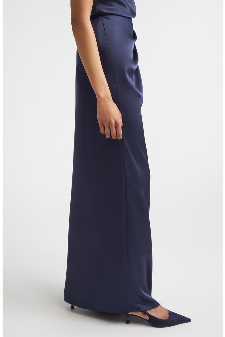 Penelope Liquid Satin Evening Skirt, Alternate, color, MIDNIGHT