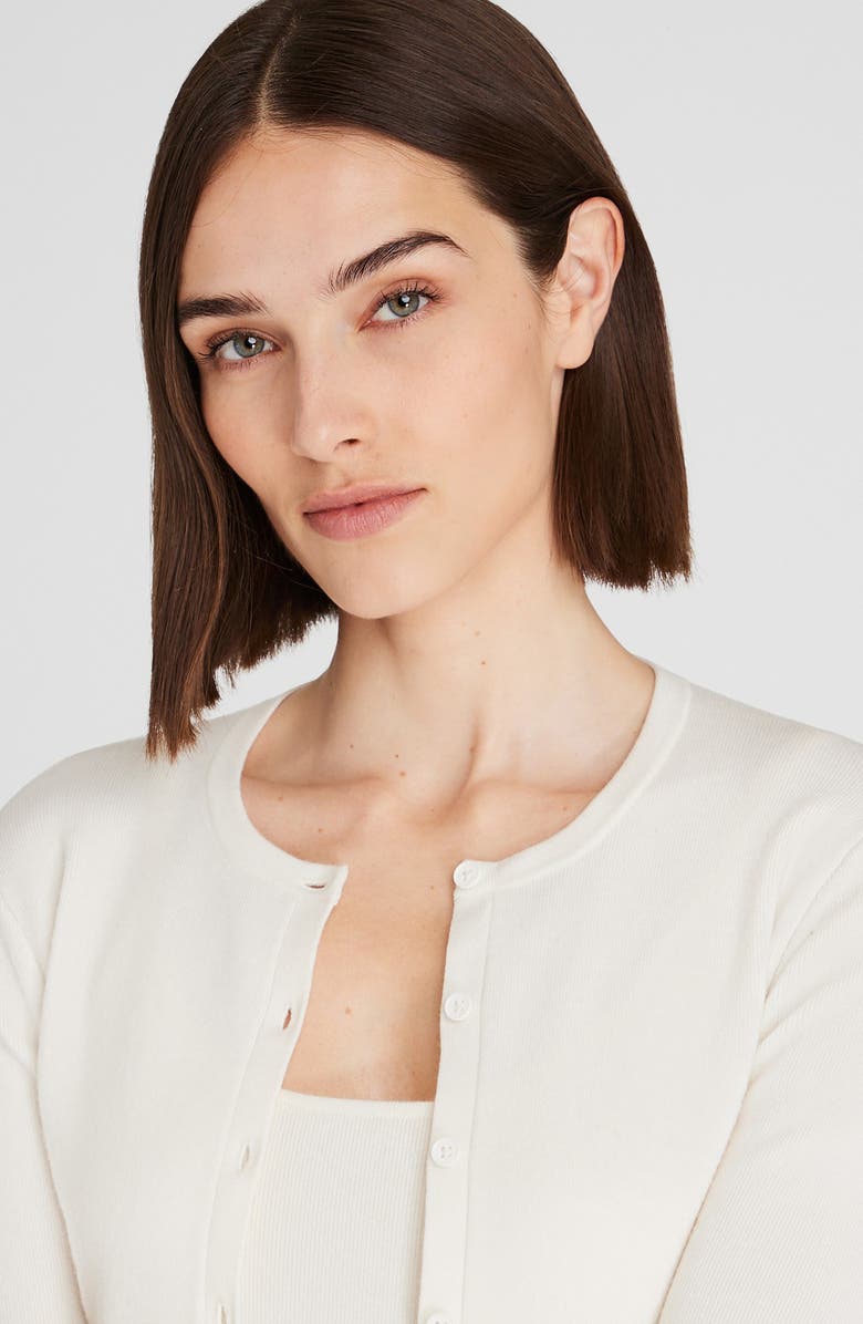 Club Monaco Merino Wool Blend Crop Cardigan, Alternate, color, 