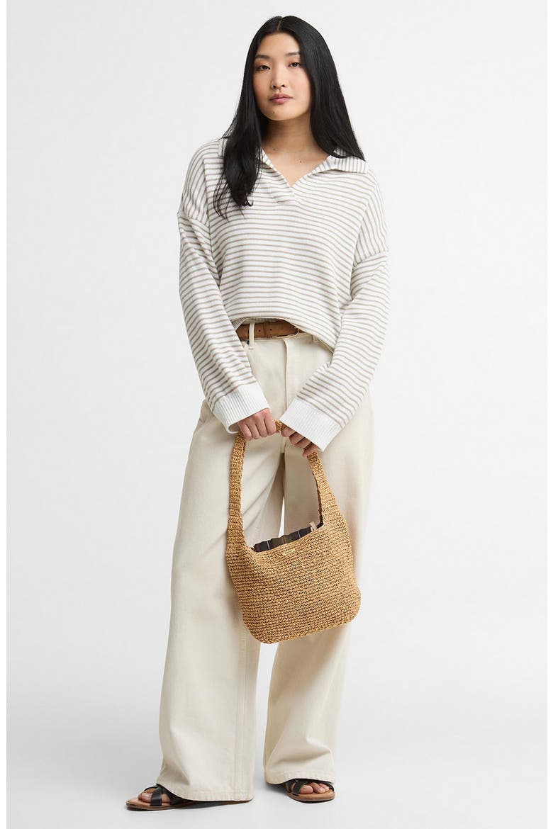 Aylesby Stripe Sweater, Alternate, color, CLOUD/ SAND STRIPE