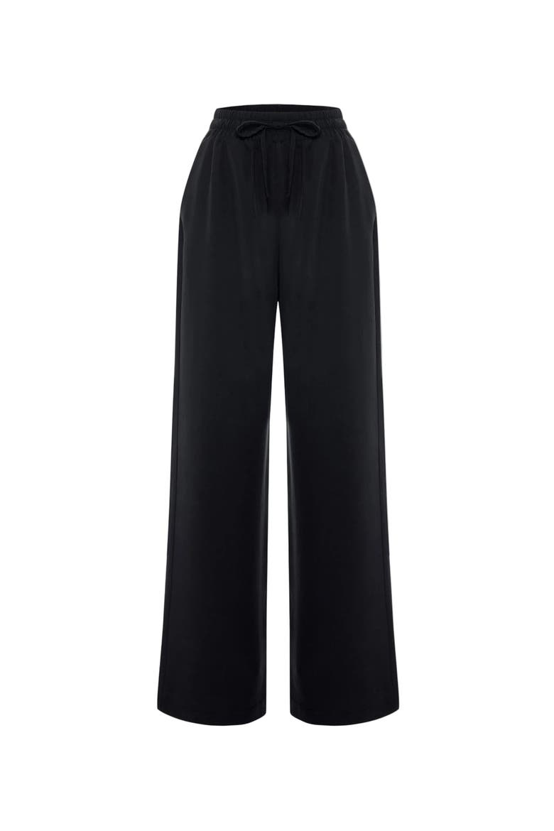 Daydreamers Relaxed Fit Wide Leg Pants, Main, color, BLACK