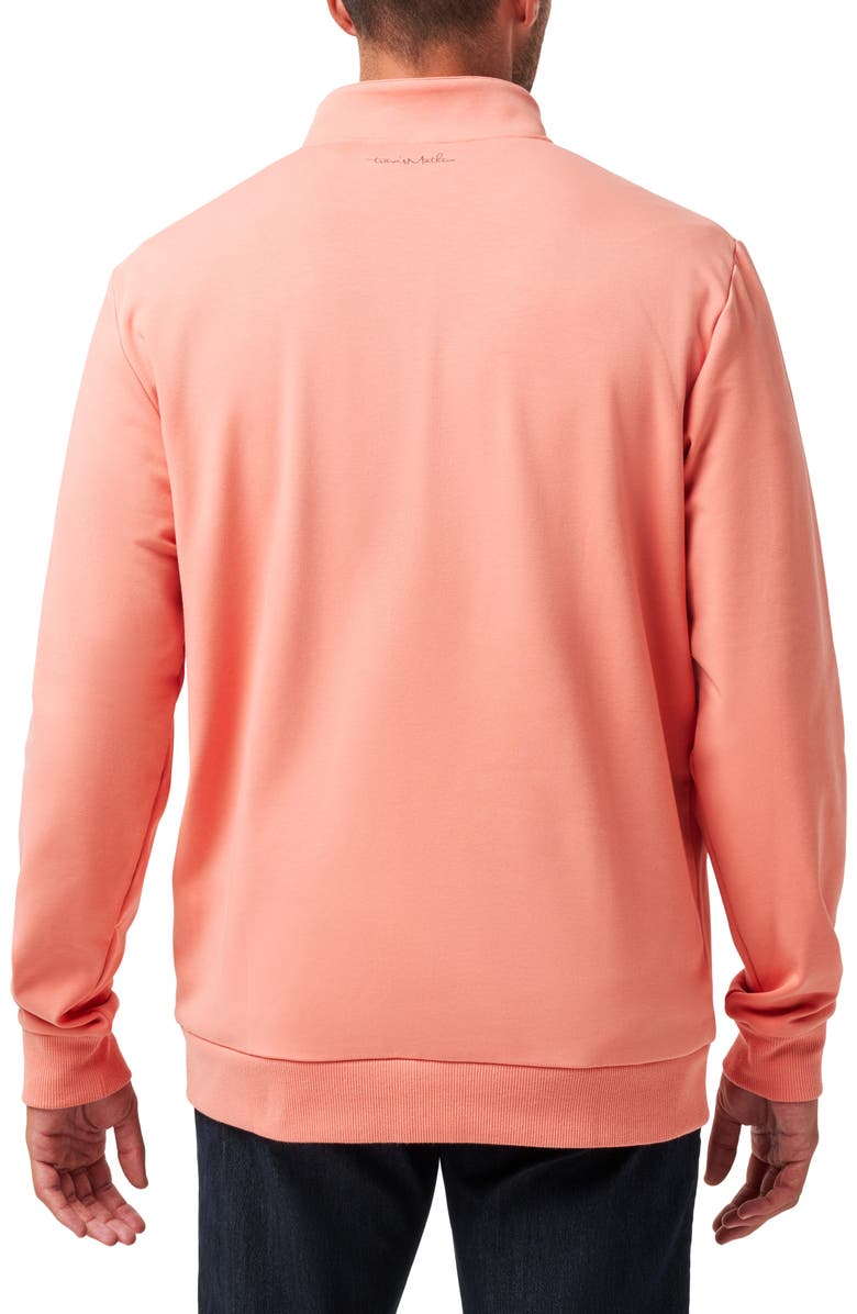 TravisMathew Cloud 2.0 Quarter Zip Pullover, Alternate, color, Terra Cotta