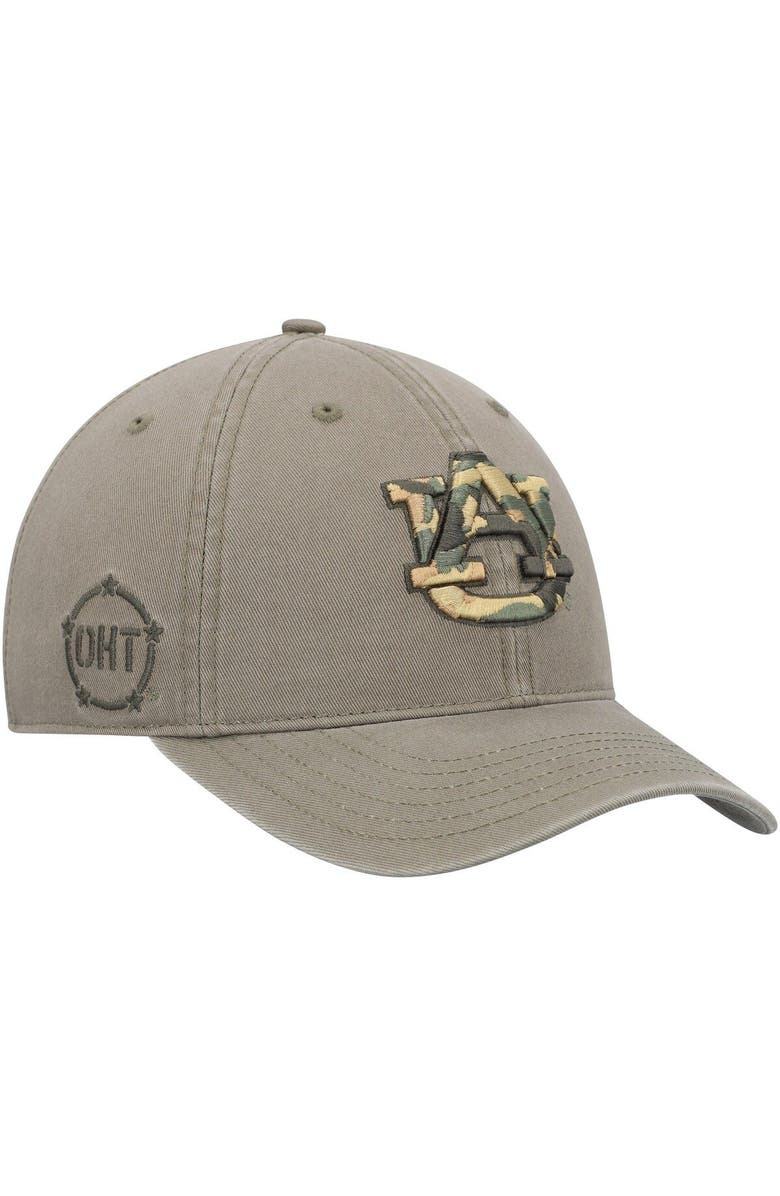 TOP OF THE WORLD Men's Top of the World Olive Auburn Tigers OHT Military Appreciation Unit Adjustable Hat, Alternate, color, 