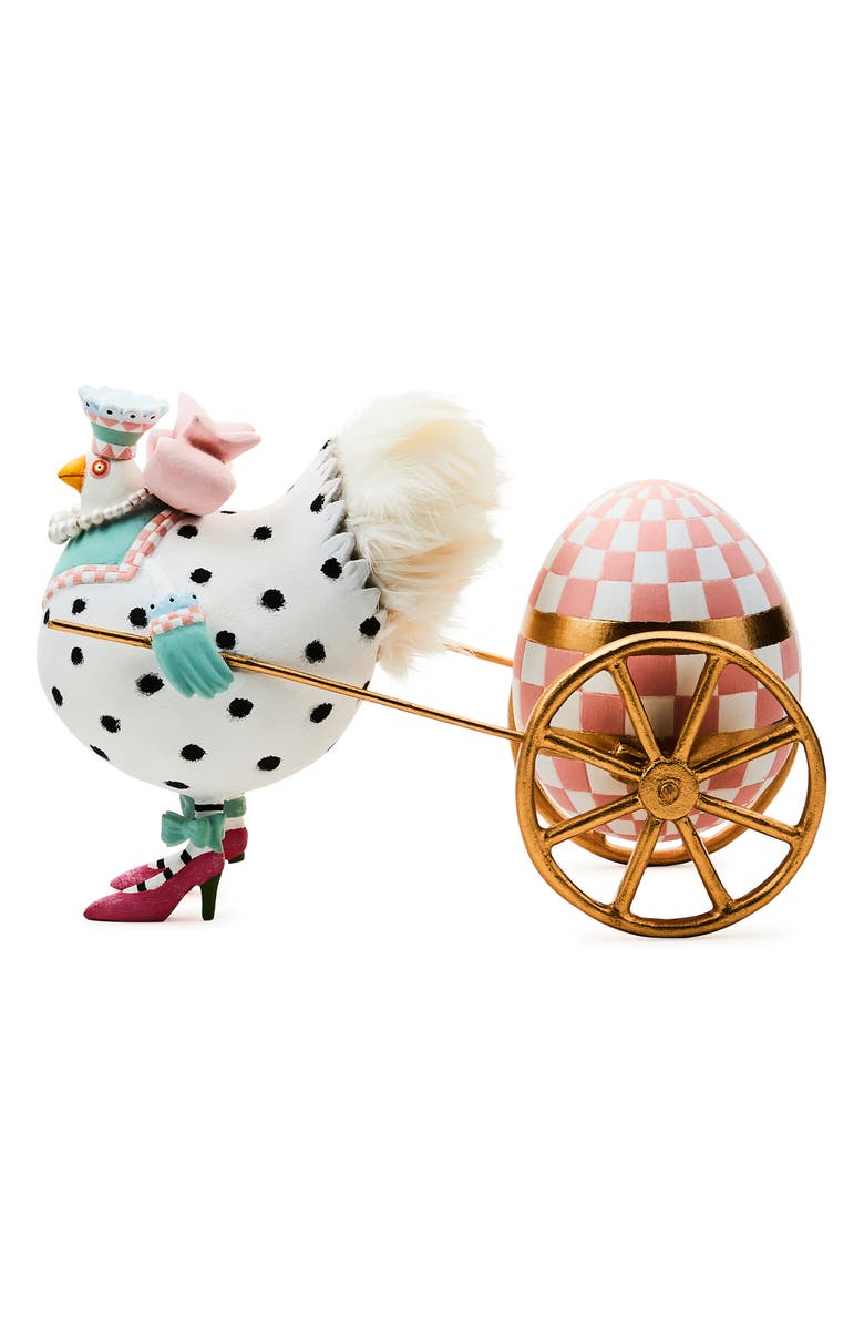 MACKENZIE CHILDS Patience Brewster Egg Cart, Main, color, White