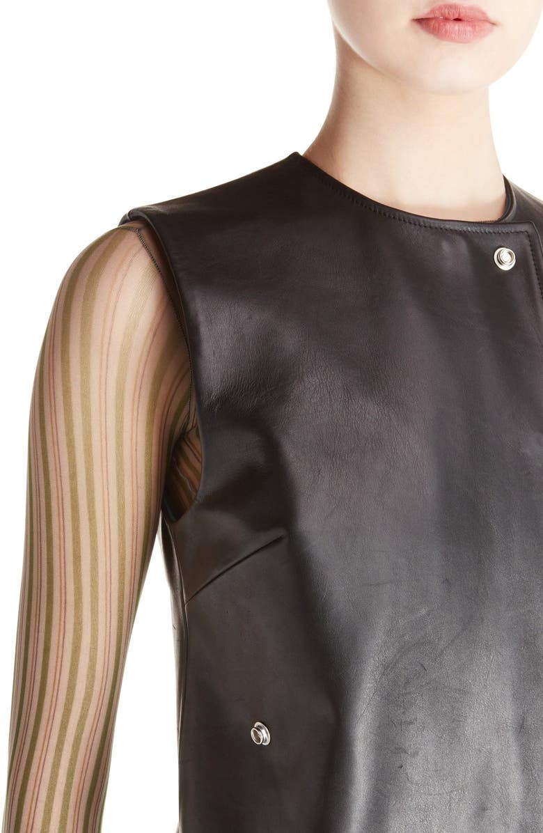 Acne Studios Civalo Sleeveless Leather Sheath Dress, Alternate, color,