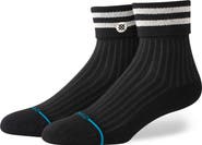 Stance Stripe Roll Cuff Quarter Socks