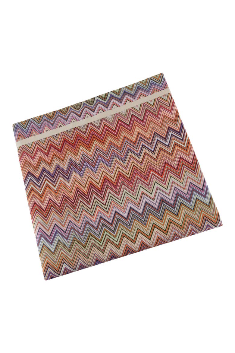 John Chevron Flat Sheet, Alternate, color, RED MULTI