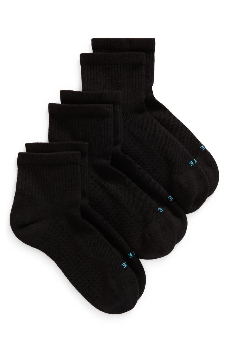 Hue Air Cushion 3-Pack Mini Crew Socks, Main, color,