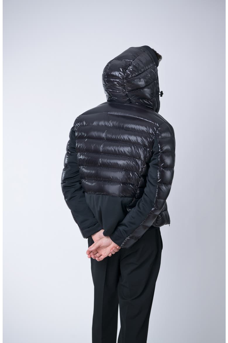 Scutar Windproof & Water Repellent Recycled Down Puffer Jacket, Alternate, color, BLACK