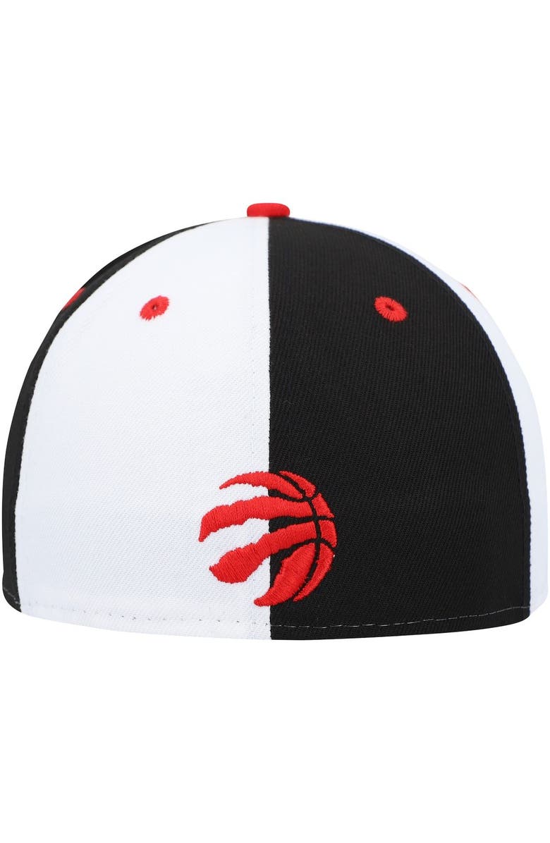 New Era Men's New Era Black/White Toronto Raptors Script Pinwheel 59FIFTY Fitted Hat, Alternate, color, 