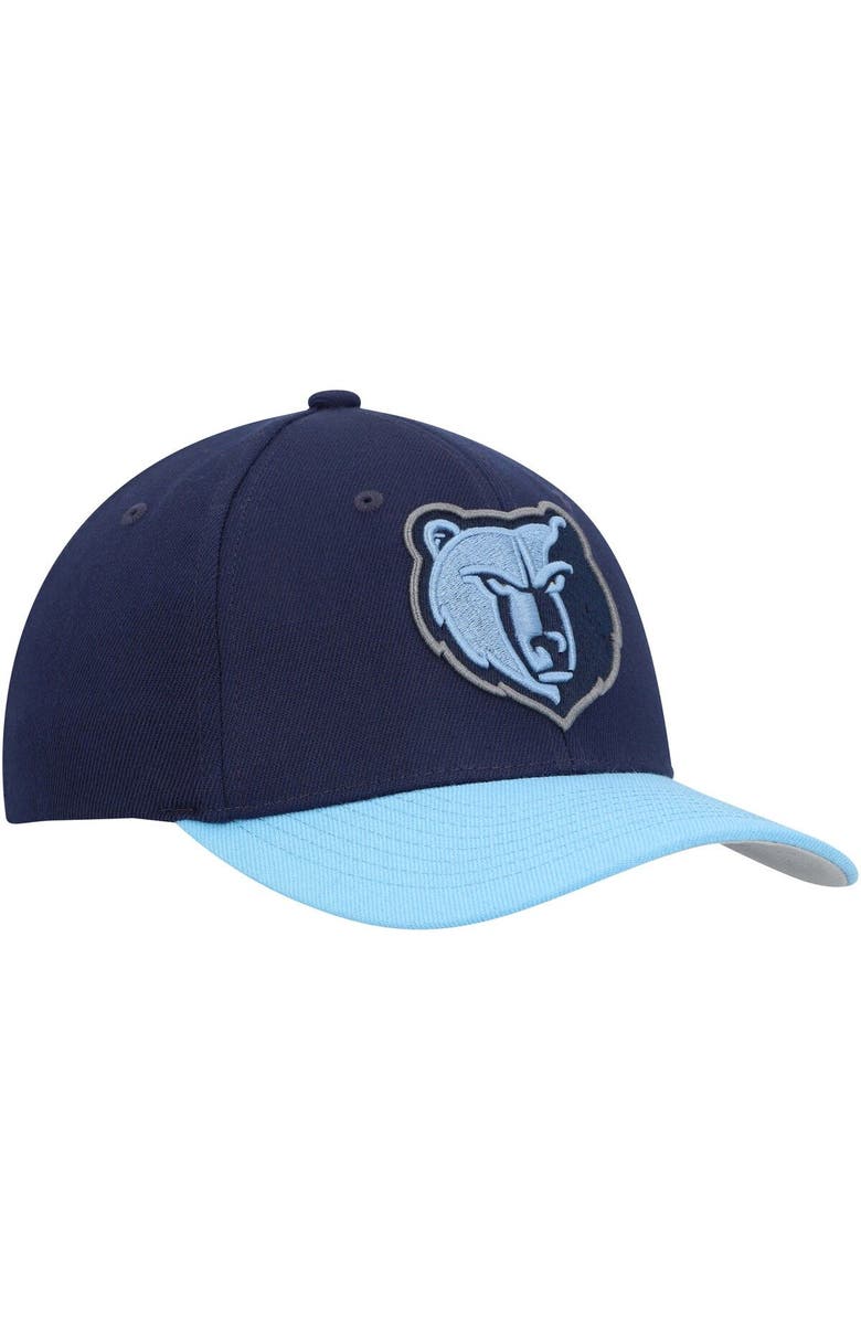 Mitchell & Ness Men's Mitchell & Ness Navy/Light Blue Memphis Grizzlies MVP Team Two-Tone 2.0 Stretch-Snapback Hat, Alternate, color, 