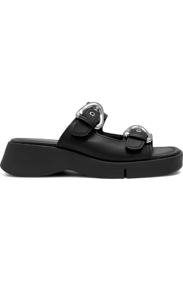 Aerosoles Faith Flatform Slide Sandal, Alternate, color, Black Fx Calf