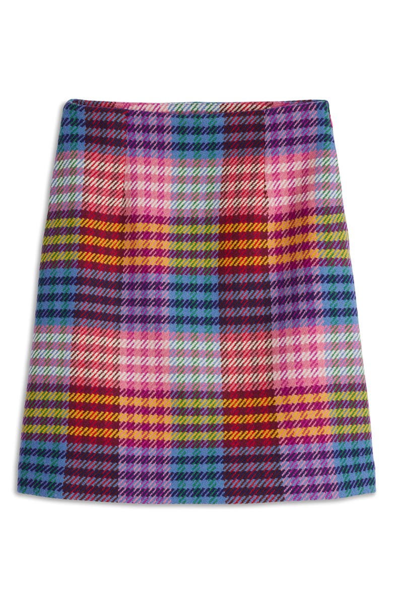 Boden Gia Check Print Short Skirt, Alternate, color, Multi Neon Check