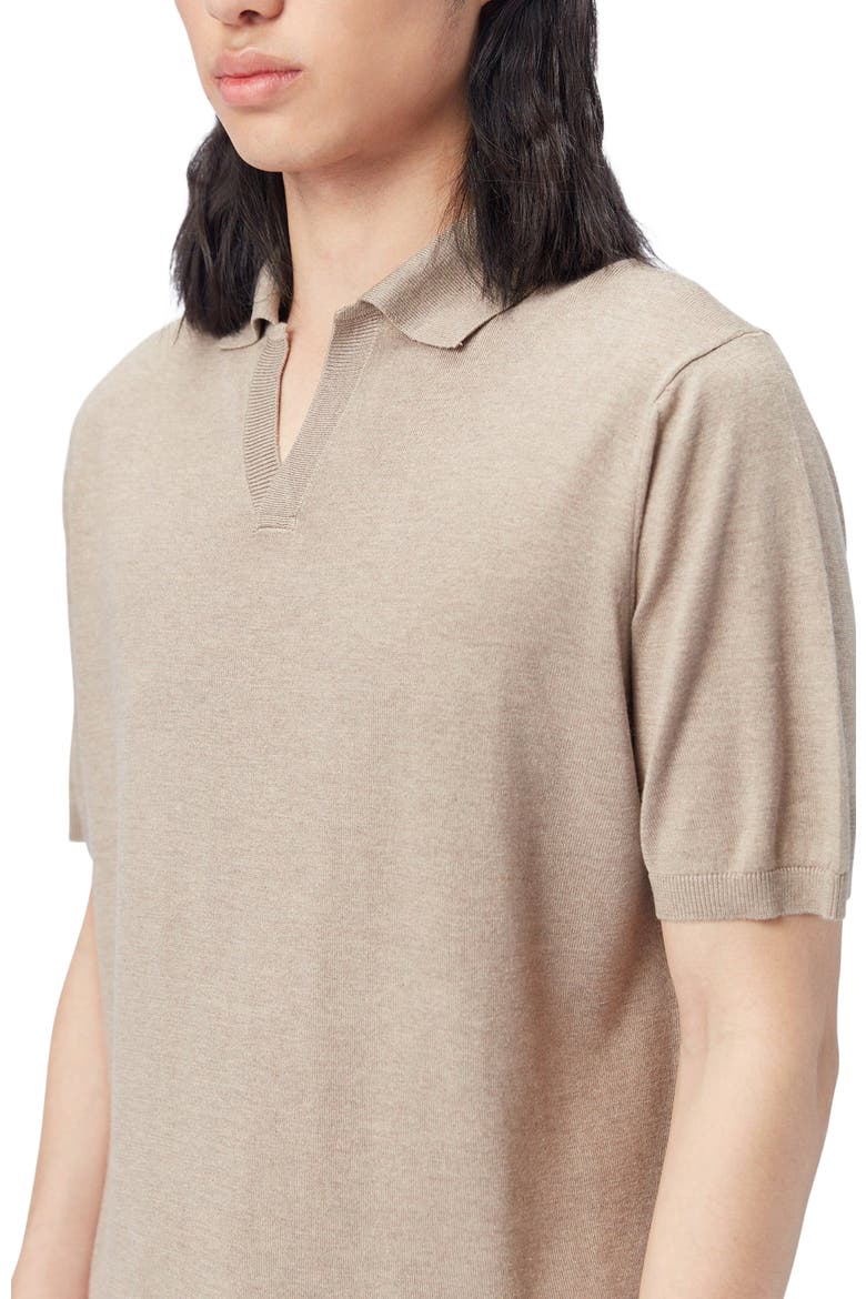 Silk Cashmere Polo Shirt, Alternate, color, nomad