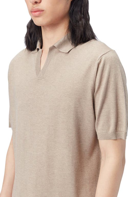 Gobi Mongolian Cashmere Silk Cashmere Polo Shirt Green In Brown