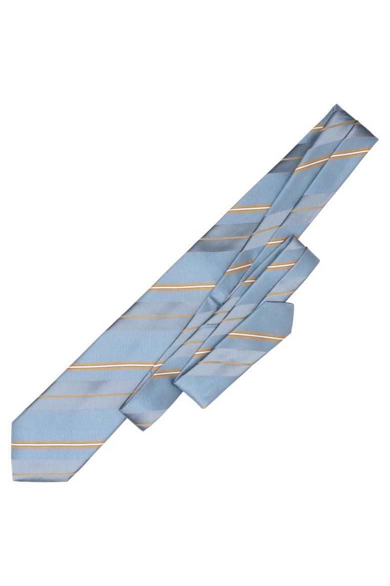 Toledo - Extra Long Silk Jacquard Tie for Men, Alternate, color, Blue