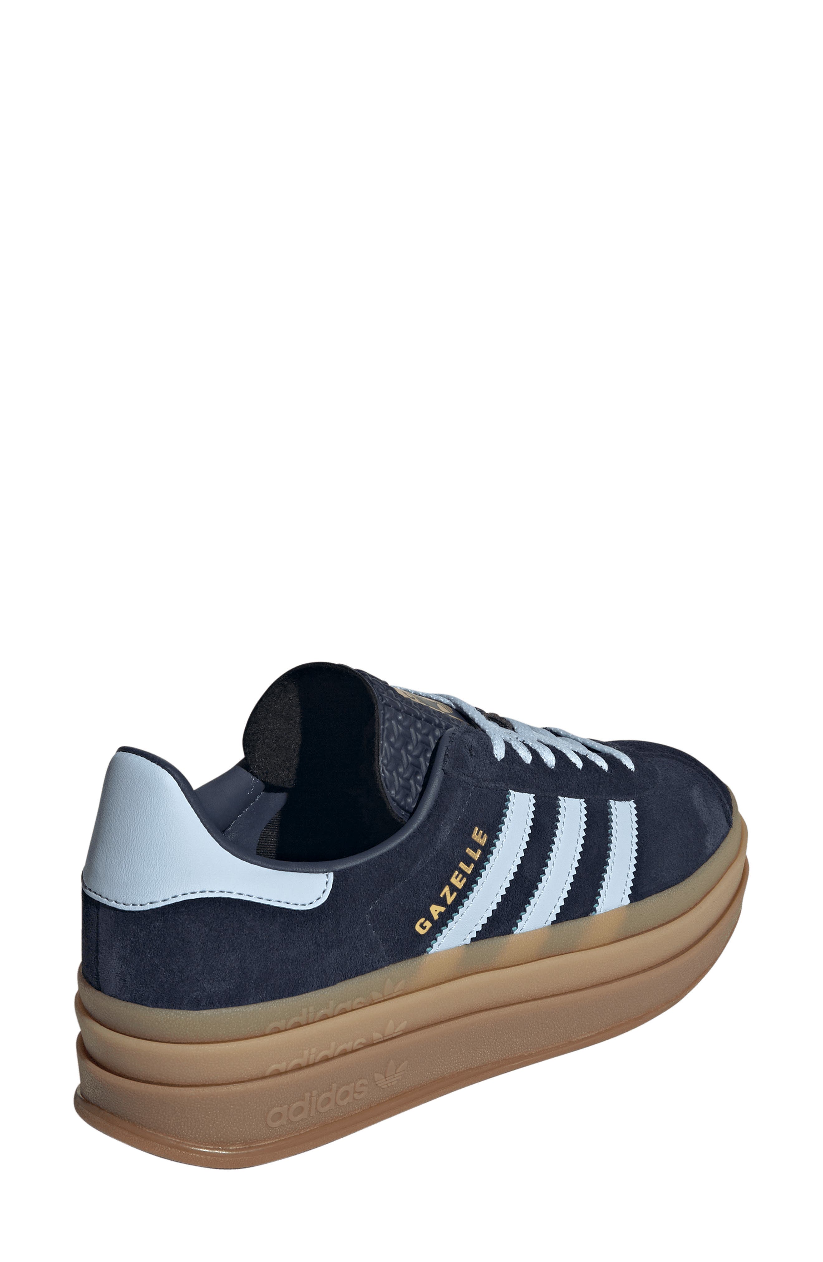 Gazelle Bold Platform Sneaker, Alternate, color, INDIGO/ CRYSTAL SKY/ GOLD