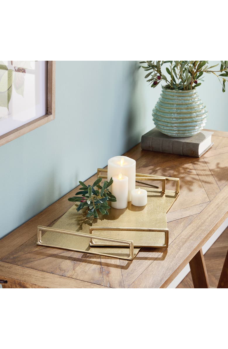 Napa Home & Garden Elora Decorative Trays Set of 2, Alternate, color, Gold