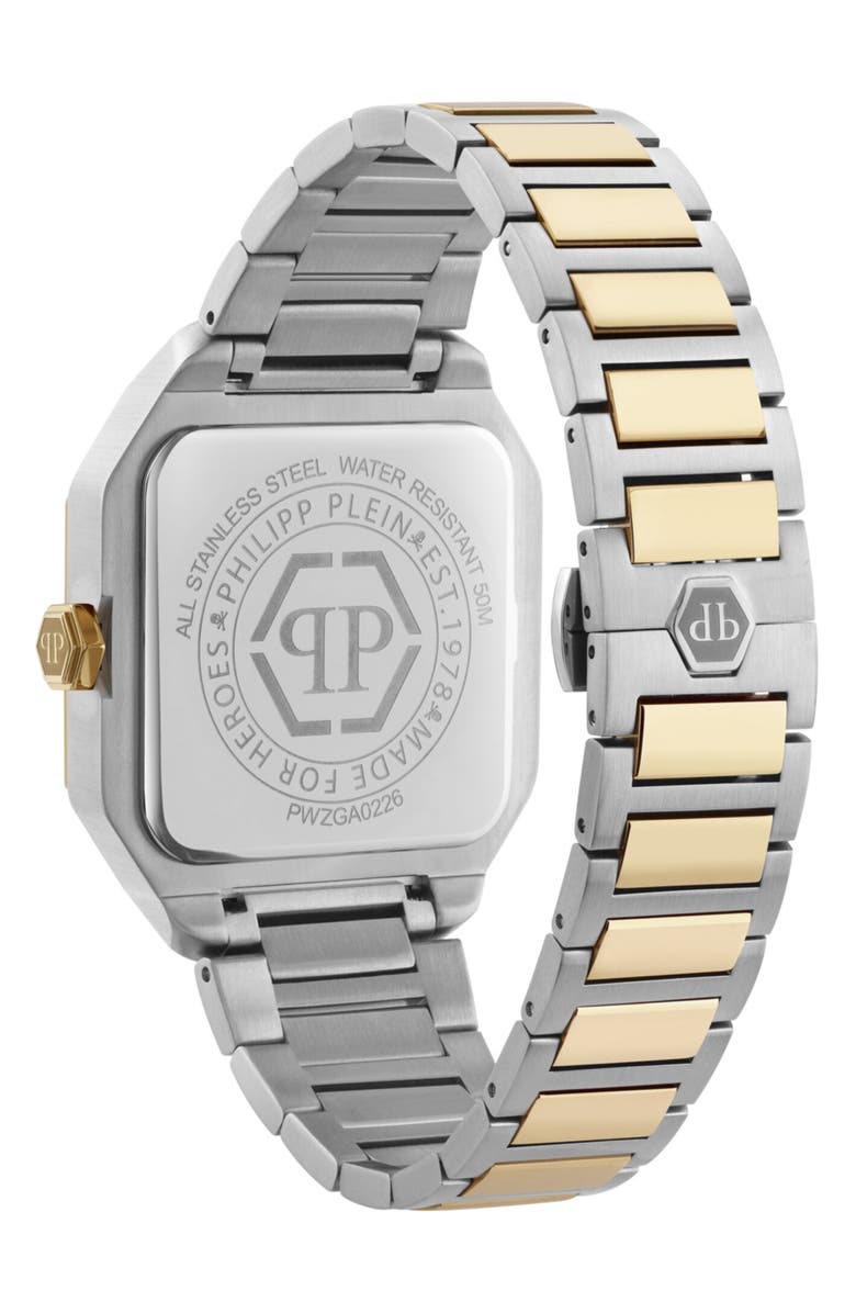 PHILIPP PLEIN Edge Bracelet Watch, 34mm, Alternate, color, Two Tone
