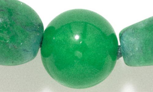 Completedworks The Depths Of Time Chalcedony Beaded Necklace In Green 18ct Gold Plated