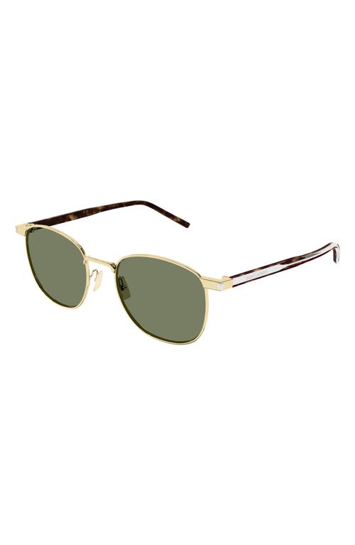 Saint Laurent 51mm Phantos Sunglasses In Gold
