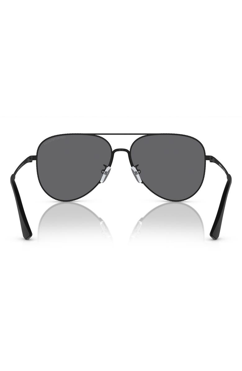 Emporio Armani 60mm Polarized Pilot Sunglasses, Alternate, color,