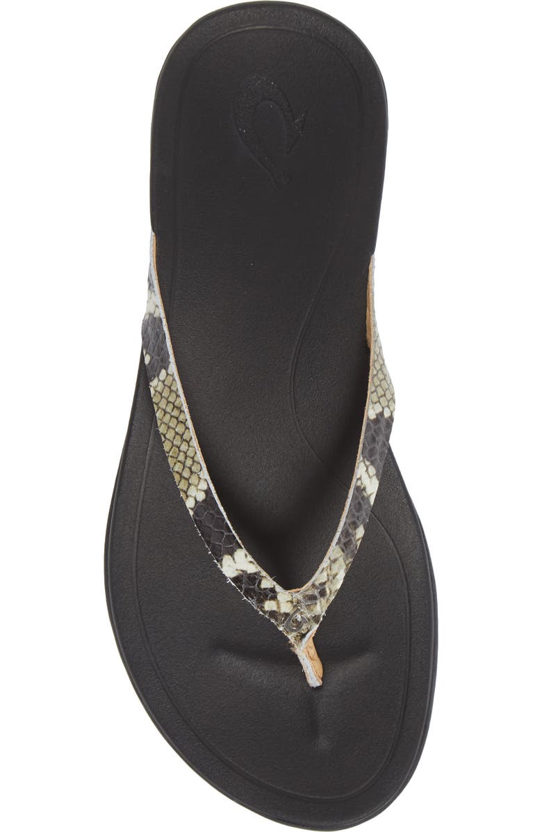 OluKai Ho Opio Leather Flip Flop, Alternate, color,