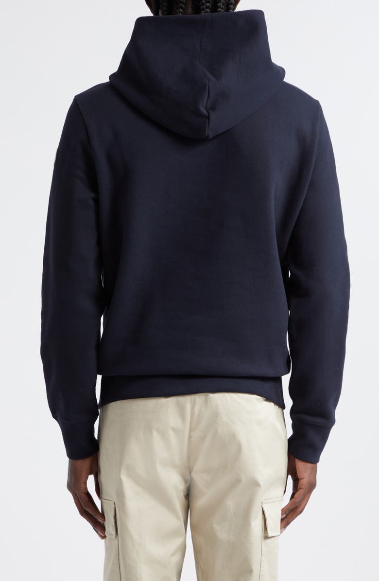 Moncler Monogram Embroidered Logo Patch Hoodie, Alternate, color, 