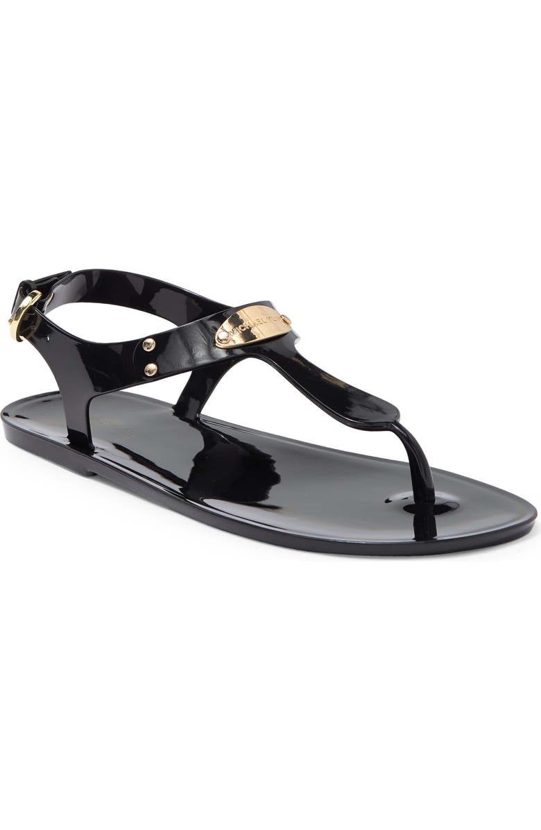 MICHAEL Michael Kors Logo Plate Jelly Sandal, Main, color,