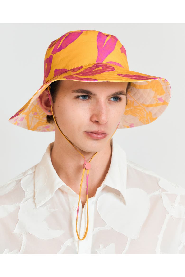 "Tropical Bliss" Reversible Sun Hat, Alternate, color, Golden Hour