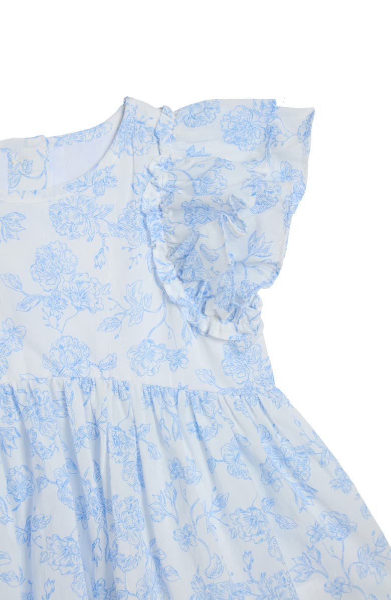 Pippa & Julie Toile Ruffle Tunic & Bloomer Set, Alternate, color, Blue/ White