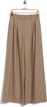 TWP Avery Pinstripe Wide Leg Wool Blend Pants