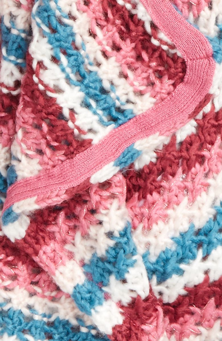 Pumpkin Patch Stripe Knit Cardigan, Alternate, color, Chateau Rose