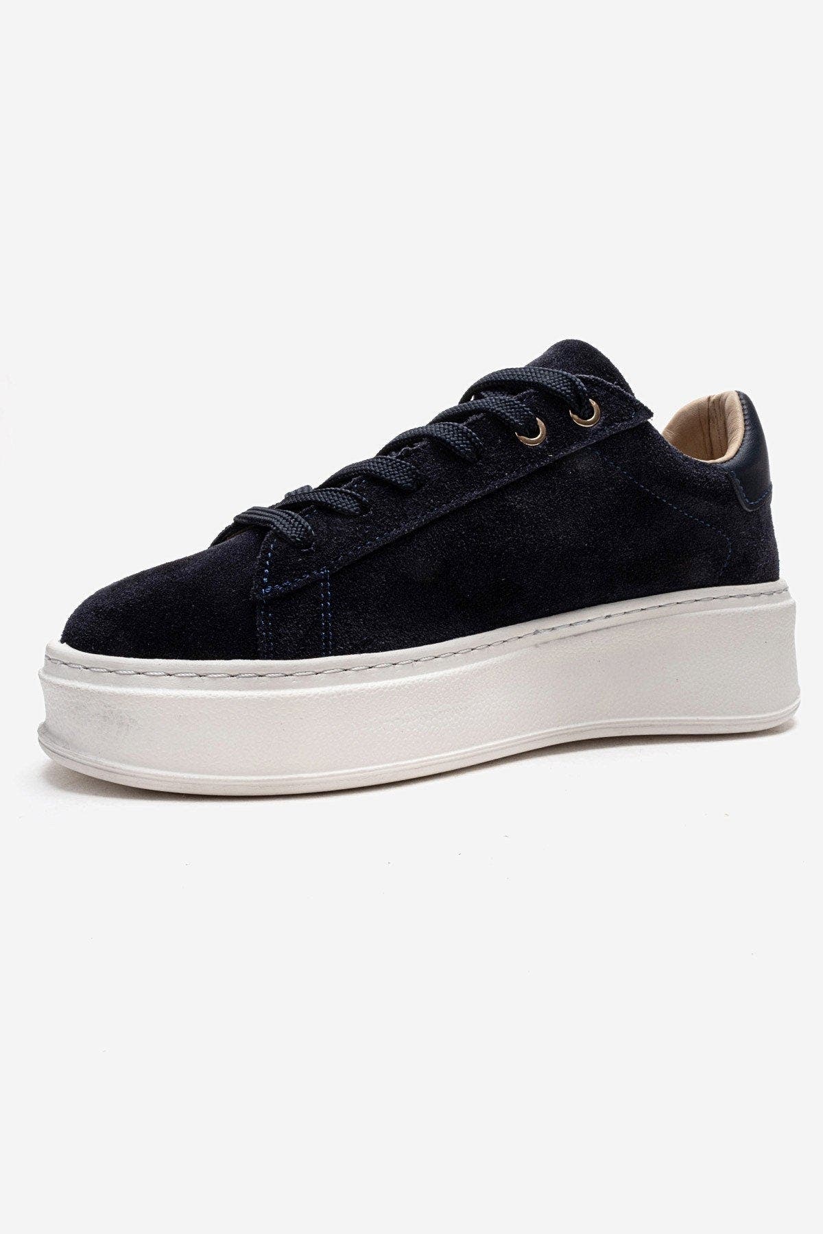 Paloma Leather Sneaker, Alternate, color, Navy Suede