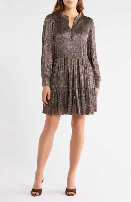 Metallic Babydoll Dress