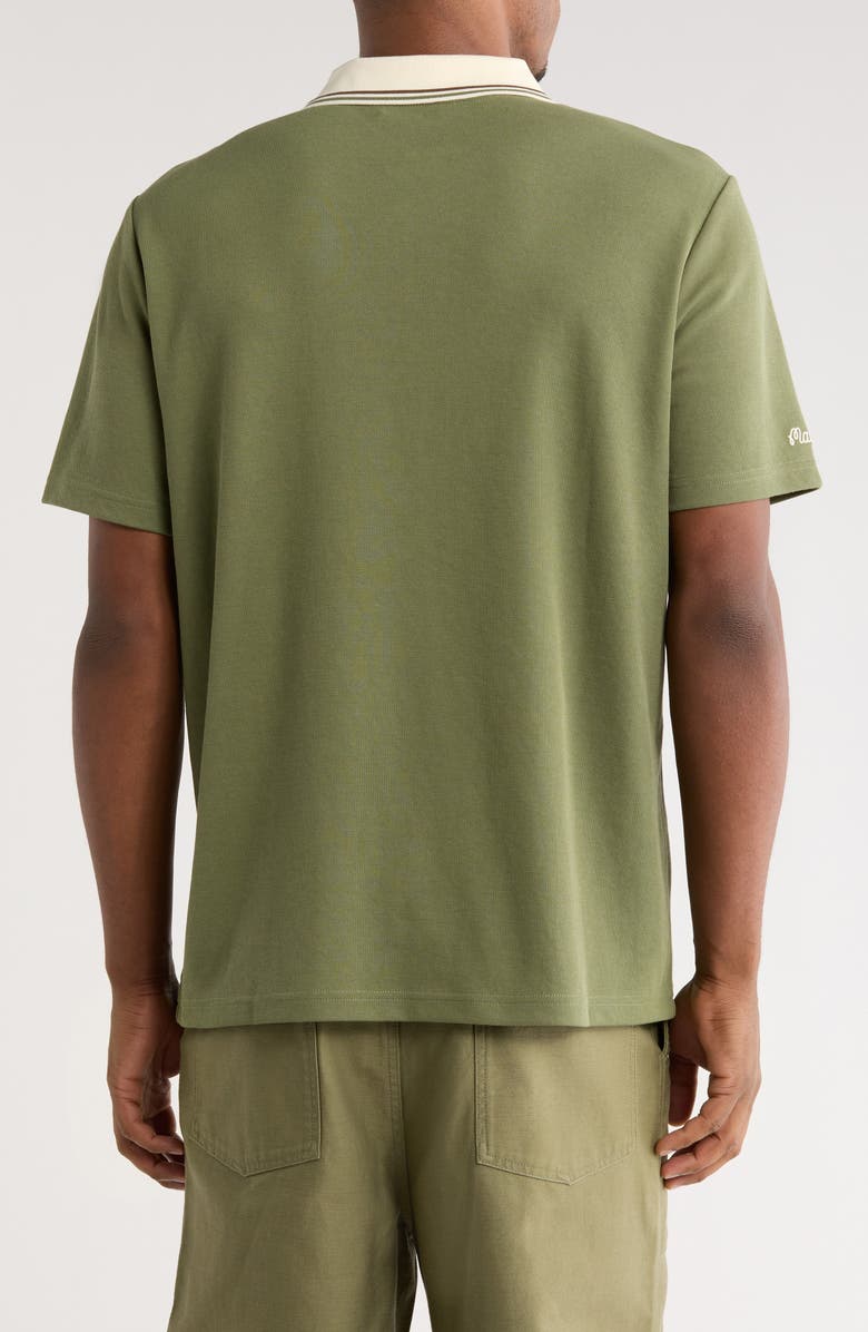 Malbon Golf Fairway Oakwood Piqué Polo, Alternate, color, Olivine
