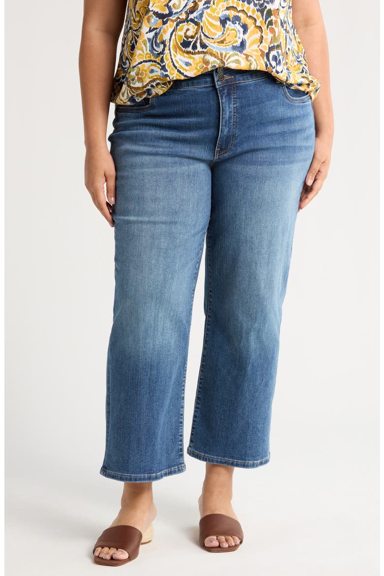 Lucy Double Button High Waist Wide Leg Jeans, Main, color, HEATH