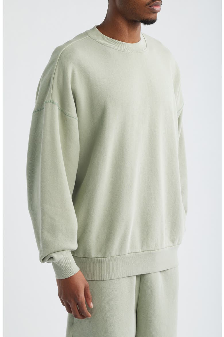 Crewneck Sweatshirt, Alternate, color, SAGE