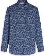 Bugatchi Axel Trim Fit Floral Stretch Cotton Button-Up Shirt