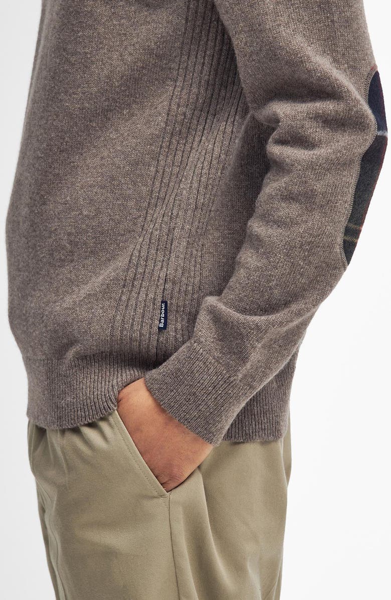 Barbour Holden Elbow Patch Wool Crewneck Sweater, Alternate, color, 