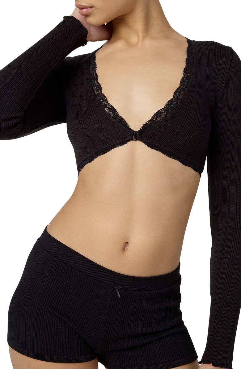 Florence by Mills Pointelle Lace Crop Top, Main, color, 