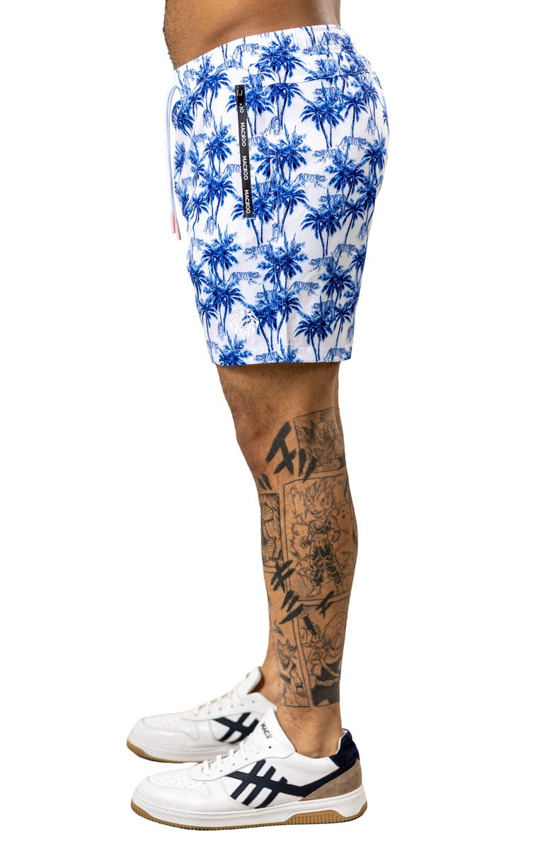 Maceoo Swim Marthyr Print Swim Trunks, Alternate, color, Blue