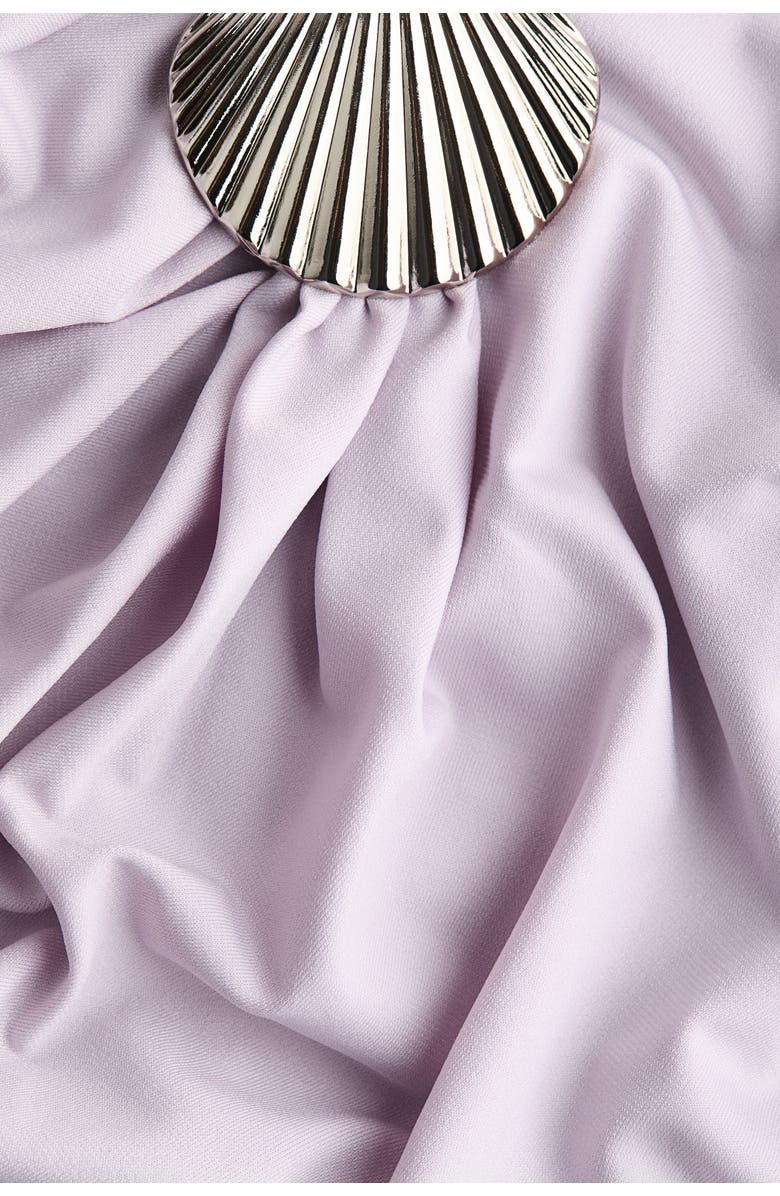 H&M Draped One-shoulder Dress, Alternate, color, Light Purple