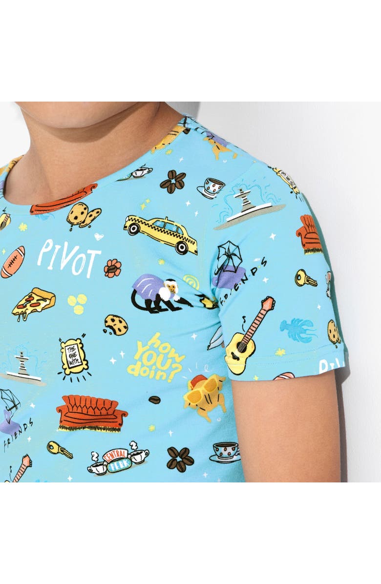 Bellabu Bear Friends Kids 2-Piece Short Sleeve & Shorts Pajama Set, Alternate, color, Friends